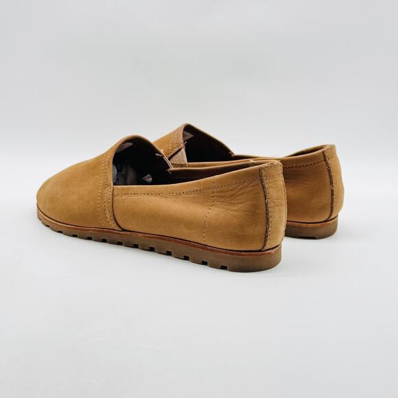 LL Bean Shoes Womens 7.5 Brown Leather Loafers Campo Casual Slip On Flats - Picture 6 of 13